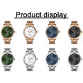 New Trending wristwatch black leather color big date men quartz watches